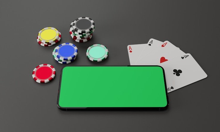 Gem Saviour slot interface on mobile phone screen showing gem symbols and spin button
